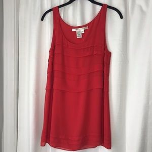 Max Studio Red Sleeveless Blouse